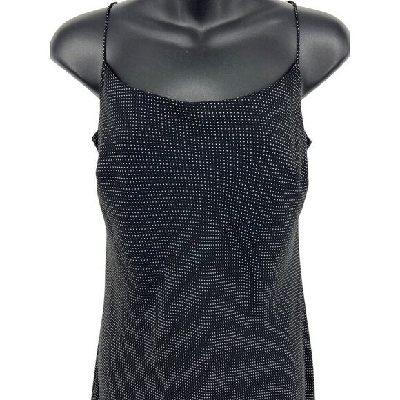 Ann Taylor Loft Black White Polka Dot Sleeveless Midi Slip Dress Size 2 EUC - Picture 2 of 7